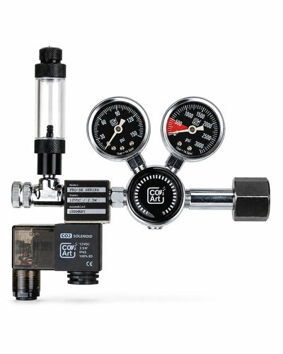 PRO-SE Series - Regulador de CO2 de Duplo Estágio para Aquário com Solenoide Integrado