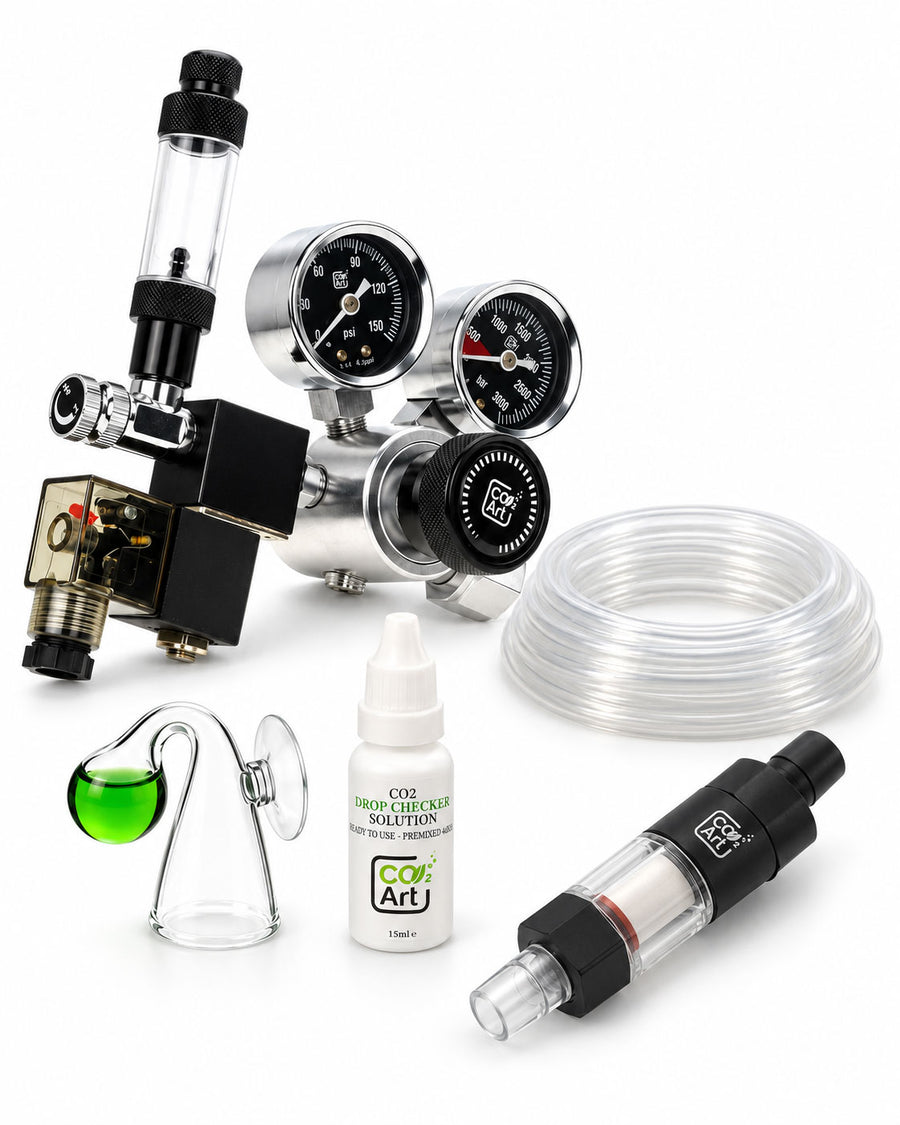Pro-SE Series - Sistema Completo de CO2 para Aquário com Novo Difusor de CO2 Inline